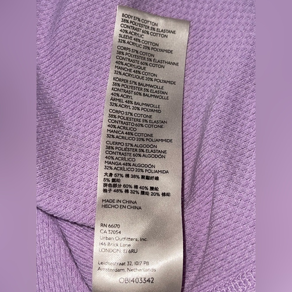 Free People On My Way Cuff Top Lavender Purple Size XS Oversized - Picture 9 of 12